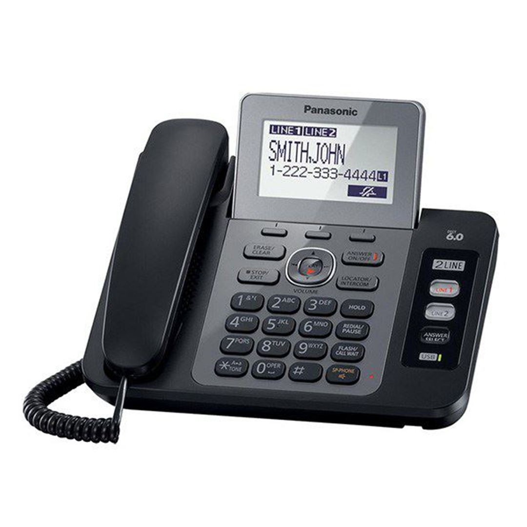 تصویر تلفن بی سیم پاناسونیک مدل KX-TG9472 | دوخط، منشی‌تلفنی