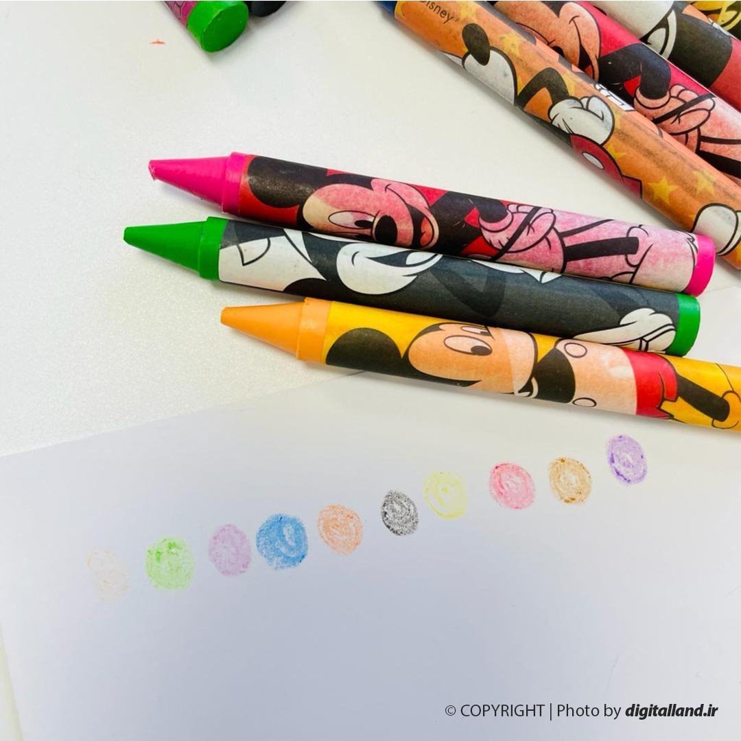 تصویر مداد شمعی 10 رنگ Disney
