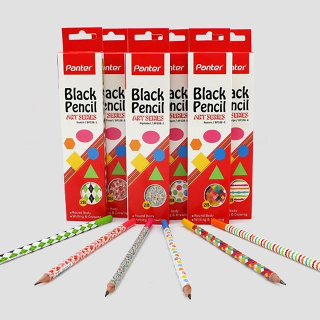 تصویر بسته دوازده عددی مداد سیاه  پنتر  ART Series
