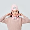 تصویر کلاه و شال گردن دخترانه یونیکورن
