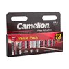 تصویر بسته باتری 12 عددی نیم قلمی Camelion Plus Alkaline AAA